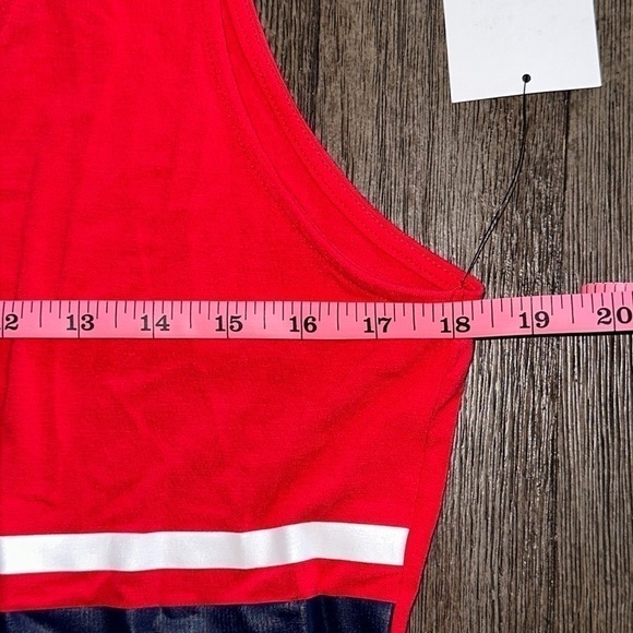 Los Angeles Angels G-III 4Her by Carl Banks Red/Navy Opening Day Maxi Dress - Picture 12 of 13